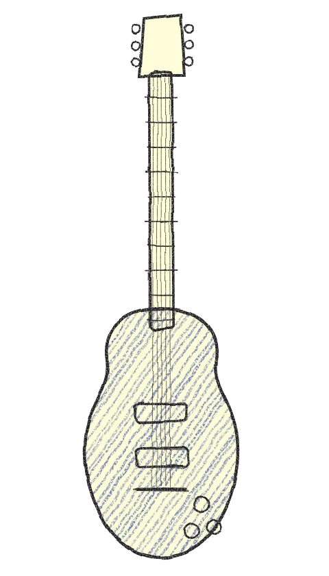 Sketch of an electric guitar