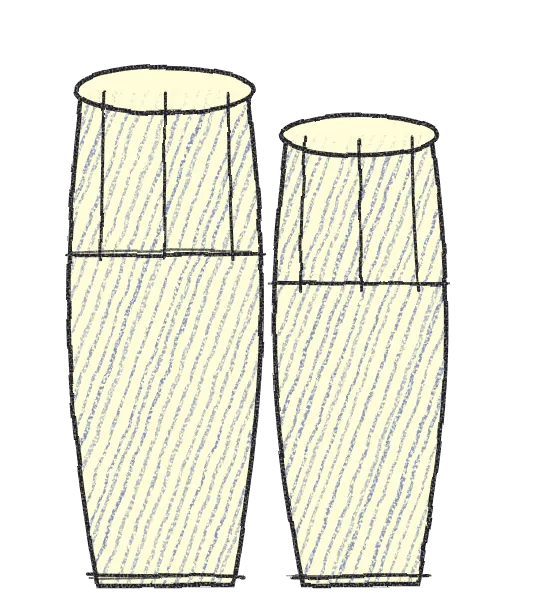 Sketch of two congas